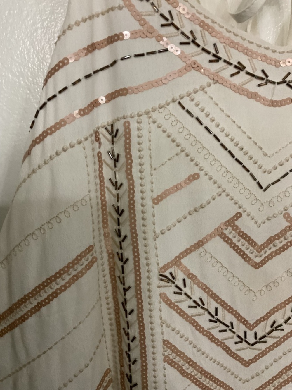 Miss Me Cream Embroidered Tie-Front Spaghetti Strap Tank - Picture 4 of 5